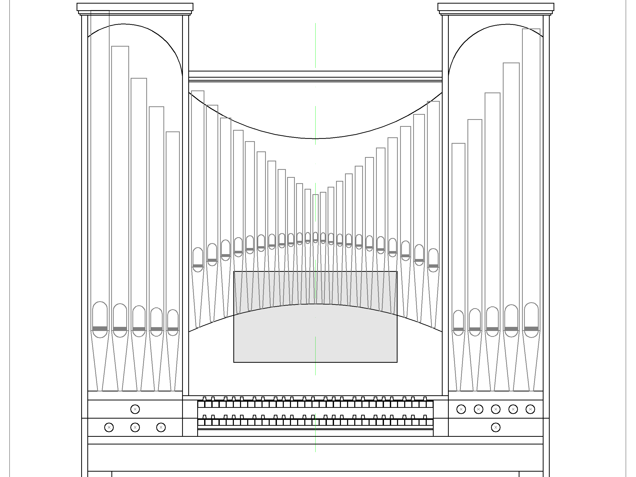 Zweimanualige Hausorgel mit Pedal